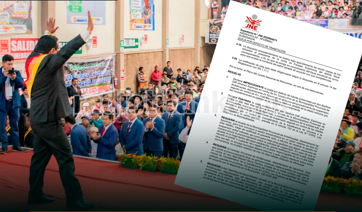 JNE ORDENA A ALCALDE DE ANDAHUAYLAS CONVOCAR SESIÓN SOBRE SU SUSPENSIÓN EN UN PLAZO DE TRES DÍAS